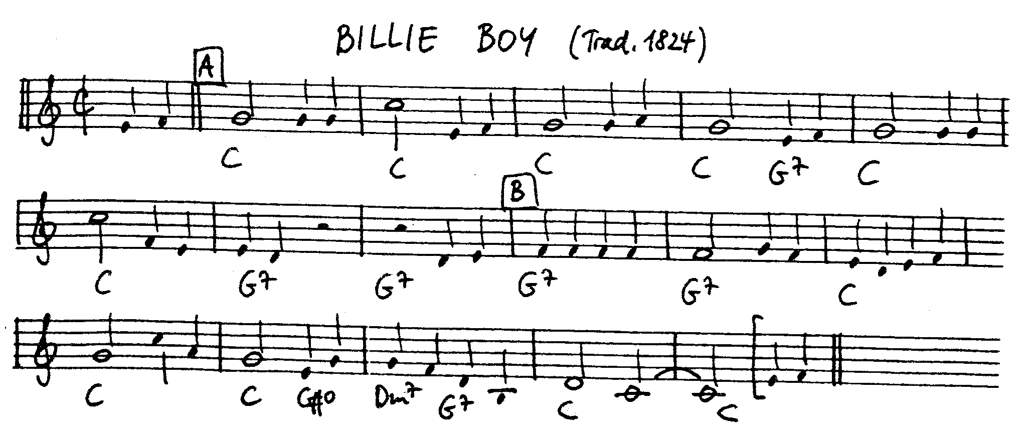 billie boy leadsheet – book us for your next 20s or gatsby event